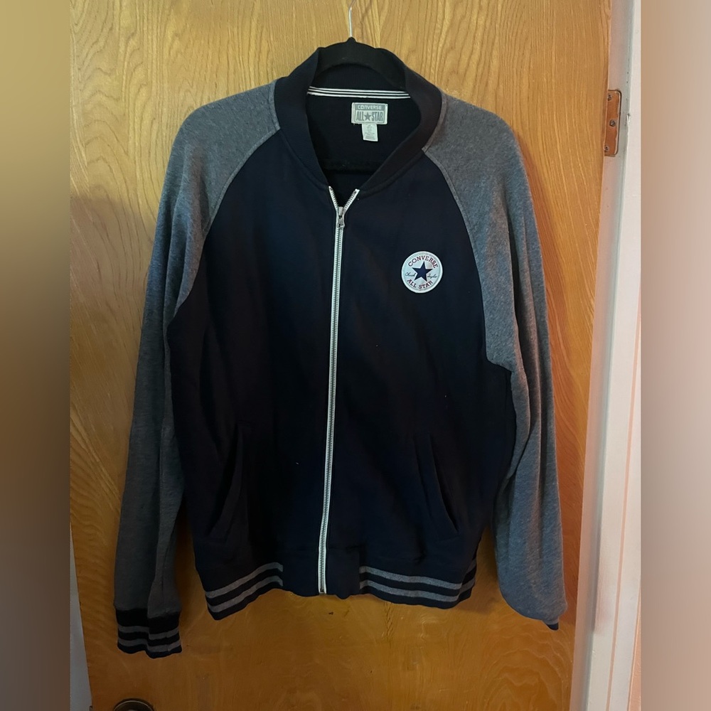 Converse varsity full zip cotton derby jacket M